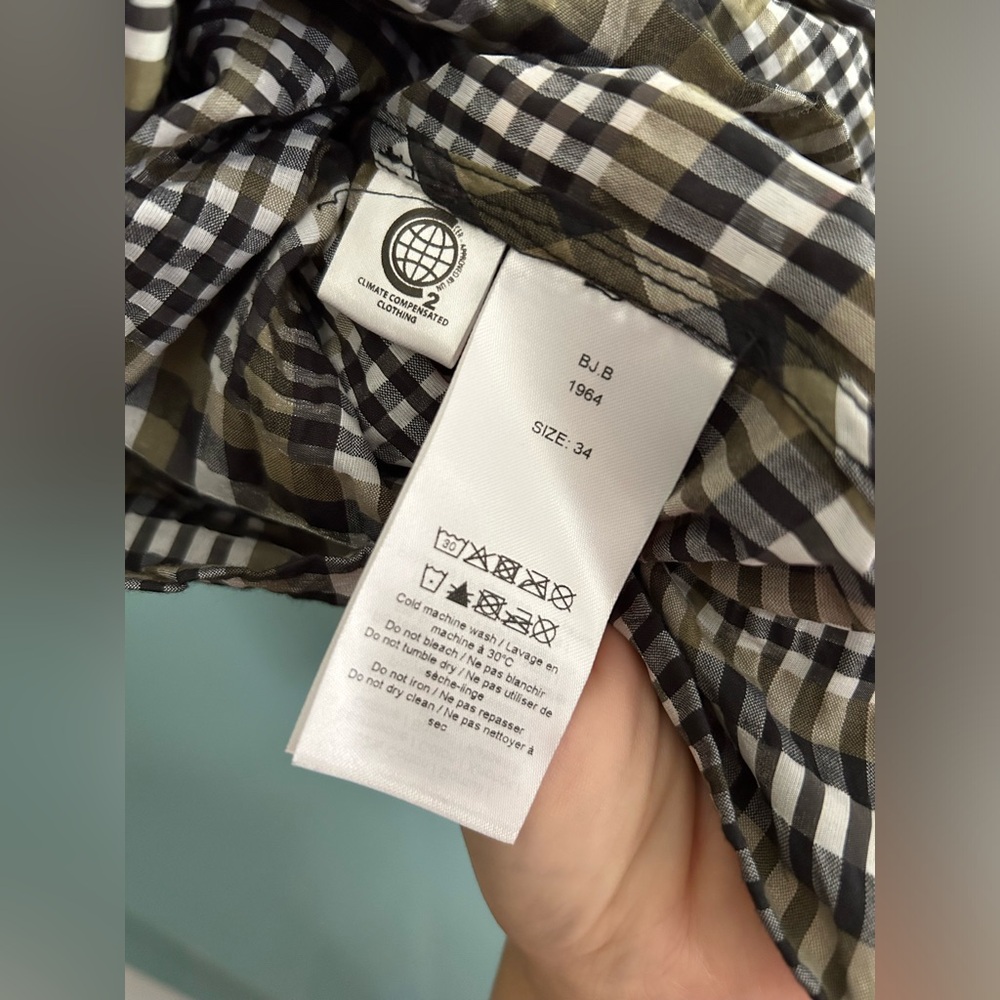 Ganni plaid wrap dress S - Picture 5 of 8